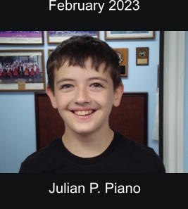 February 2023  Julian P. Piano